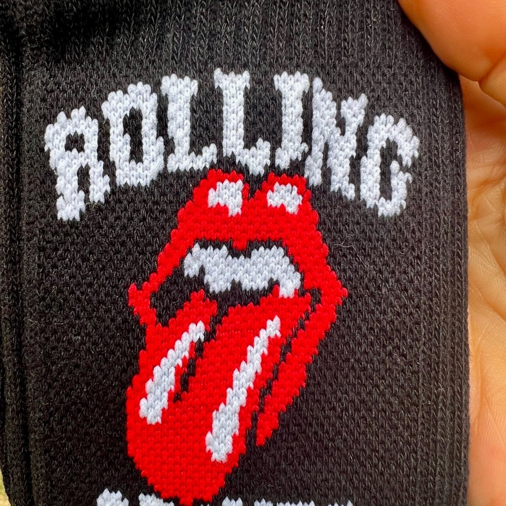 NWT Rolling Stones Men’s Socks one size Bravado logo rock-n-roll black